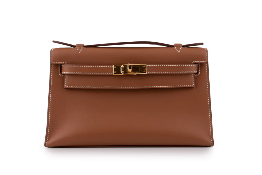 hermès mini kelly pochette swift gold ghw
