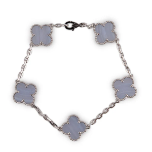 van cleef and arpels bracelet 5 motif white gold