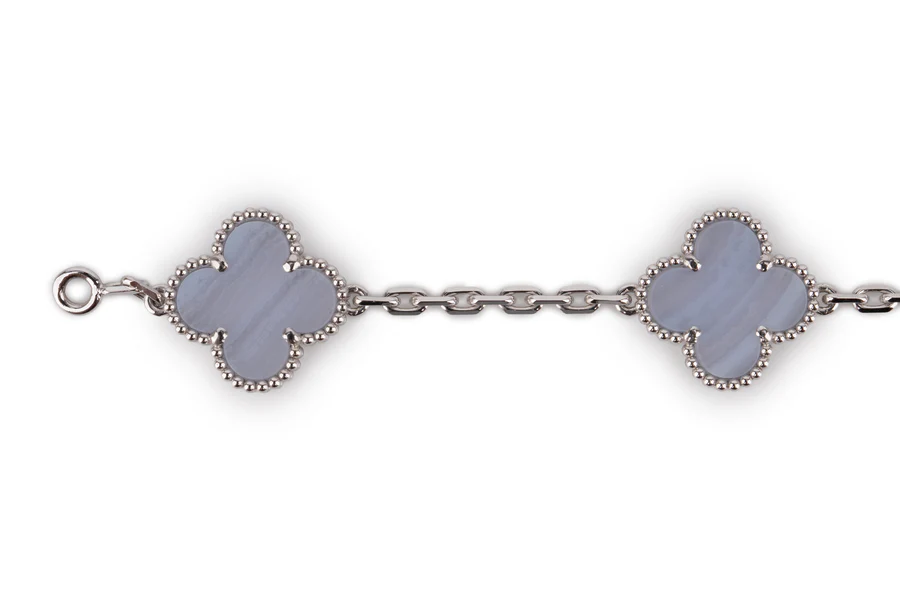 van cleef and arpels bracelet 5 motif white gold