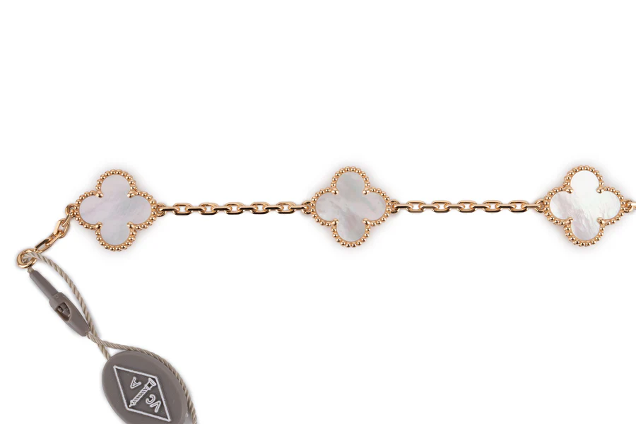 van cleef and arpels vintage alhambra necklace 10 motif yellow gold