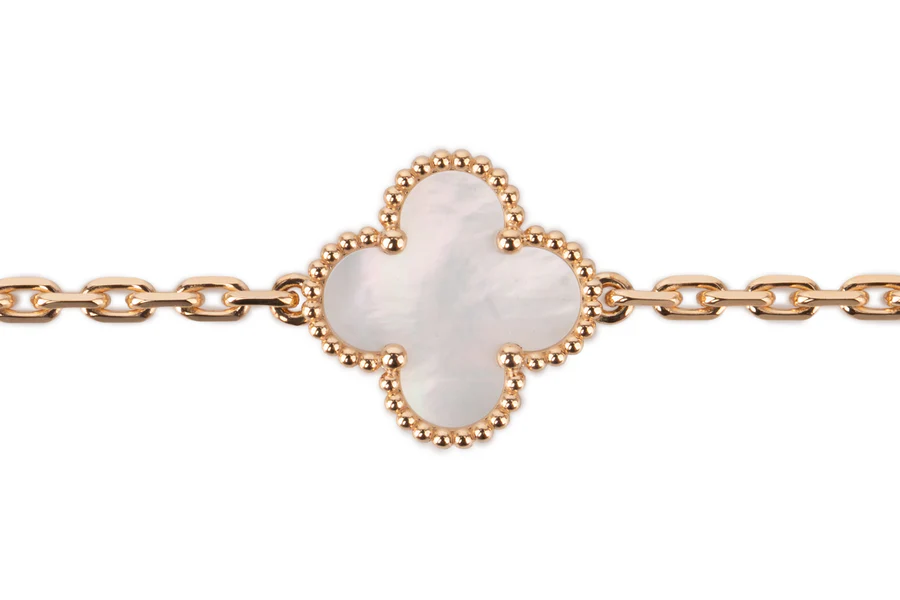 van cleef and arpels vintage alhambra necklace 10 motif yellow gold