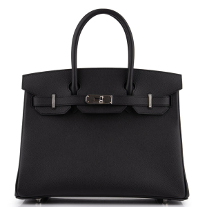 Hermès Birkin 30 Retourne Epsom Noir PHW