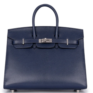 Hermès Birkin 25 Sellier Chevre Blue Sapphire PHW