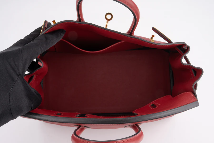 Hermès Birkin 25 Swift Rouge Grenant GHW - Image 9