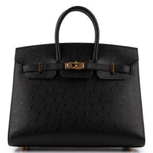 Hermès Birkin 25 Ostrich Noir GHW