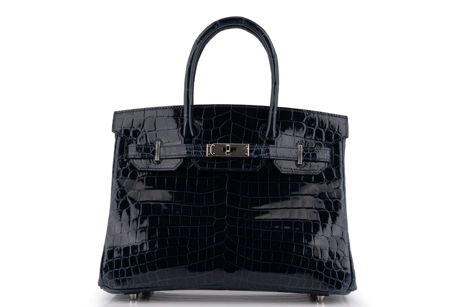 Hermès Birkin 30 Croc Niloticus Bleu Baltique PHW