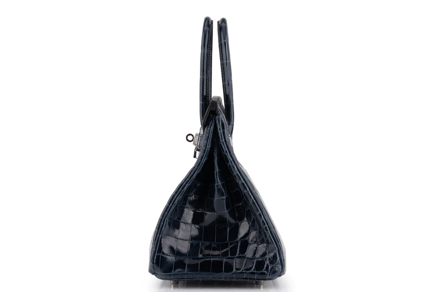 Hermès Birkin 30 Croc Niloticus Bleu Baltique PHW - Image 3