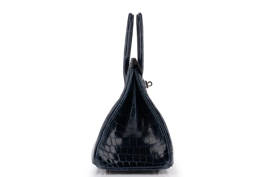 Hermès Birkin 30 Croc Niloticus Bleu Baltique PHW - Image 5