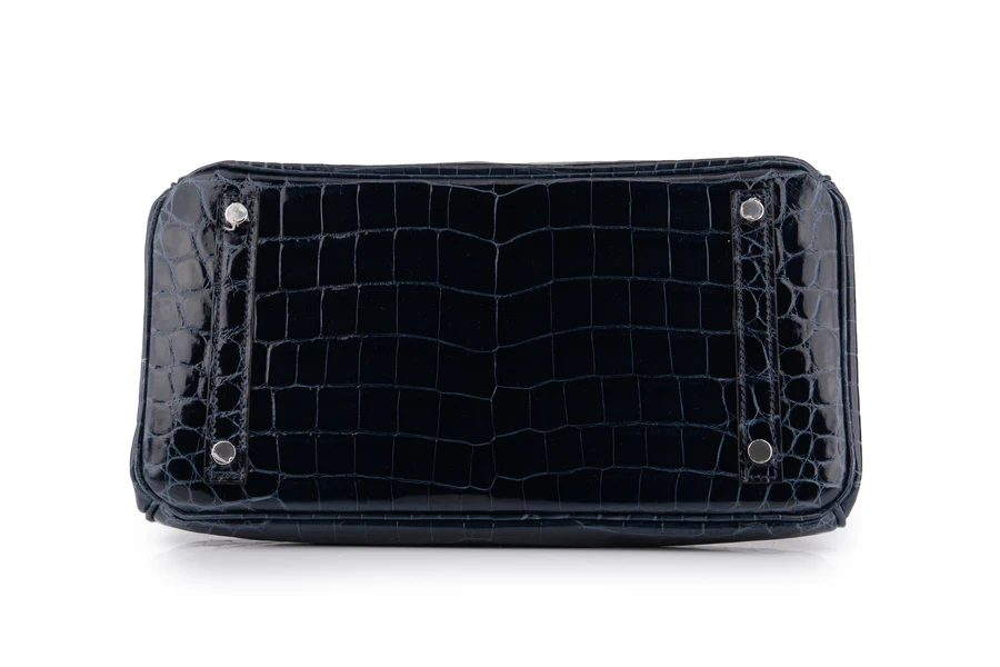 Hermès Birkin 30 Croc Niloticus Bleu Baltique PHW - Image 6