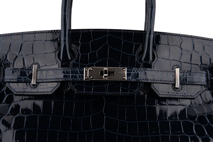 Hermès Birkin 30 Croc Niloticus Bleu Baltique PHW - Image 7