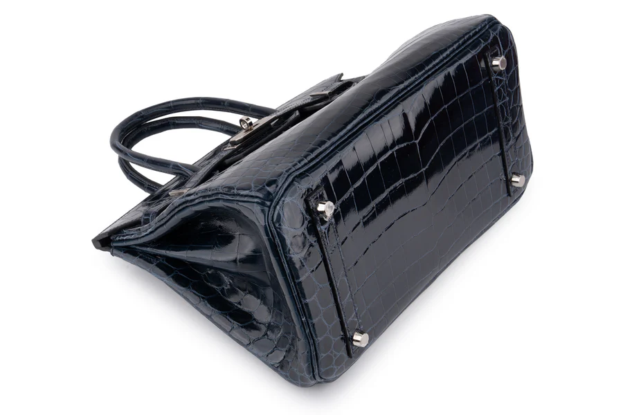 Hermès Birkin 30 Croc Niloticus Bleu Baltique PHW - Image 11