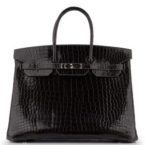 Hermès Birkin 35 Crocodile Porosus Noir PHW