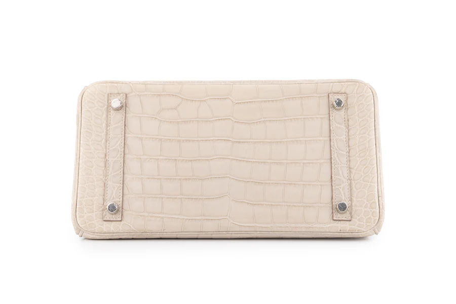 Hermès Birkin 30 Croc Beton PHW - Image 5