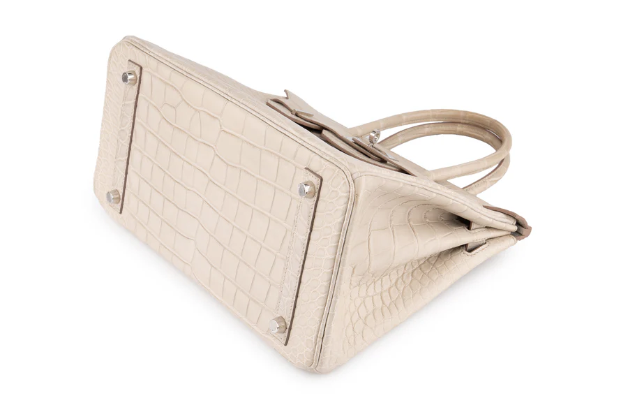 Hermès Birkin 30 Croc Beton PHW - Image 9