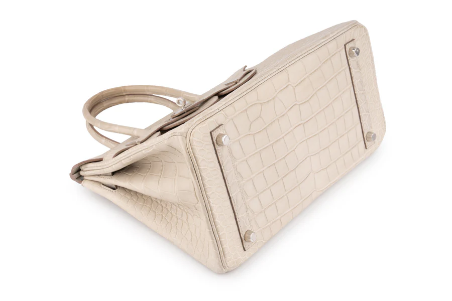 Hermès Birkin 30 Croc Beton PHW - Image 10