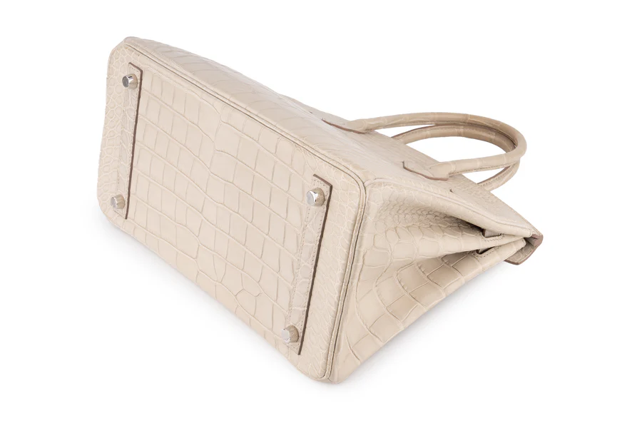 Hermès Birkin 30 Croc Beton PHW - Image 11