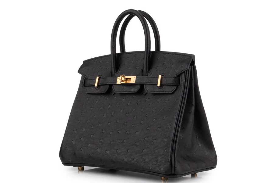 Hermès Birkin 25 Ostrich Noir GHW - Image 2