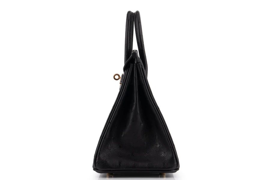 Hermès Birkin 25 Ostrich Noir GHW - Image 3