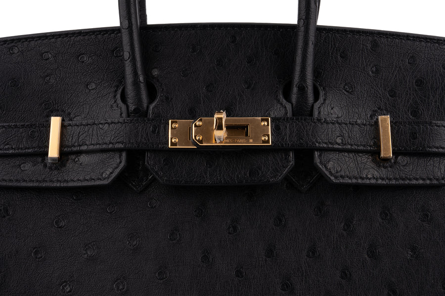 Hermès Birkin 25 Ostrich Noir GHW - Image 6