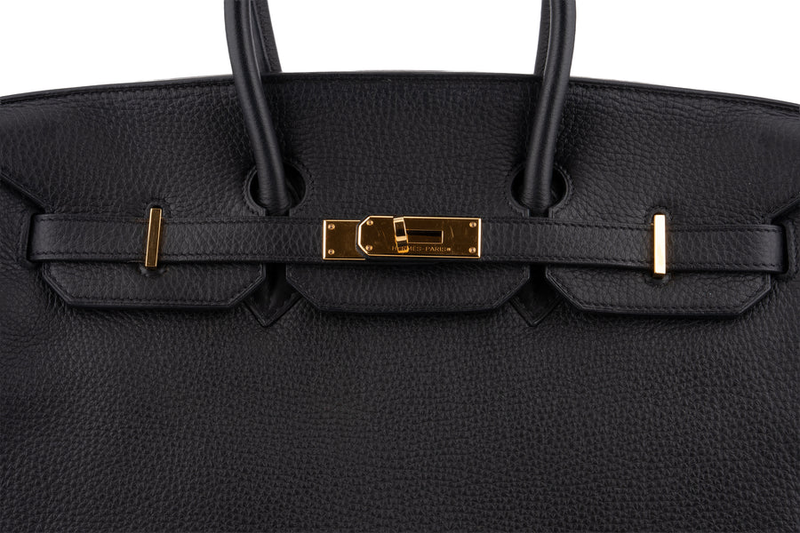 Hermès Birkin 35 Clemence Noir GHW - Image 6