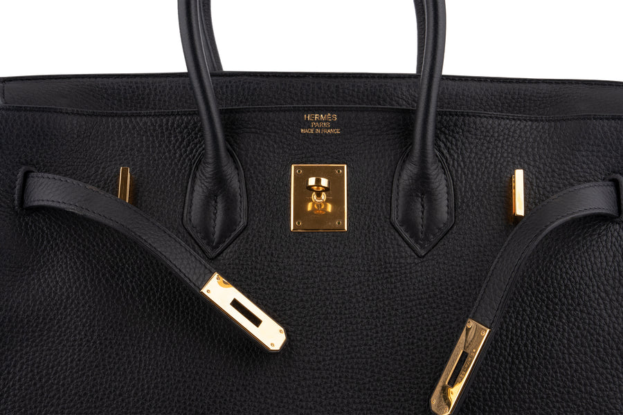 Hermès Birkin 35 Clemence Noir GHW - Image 7