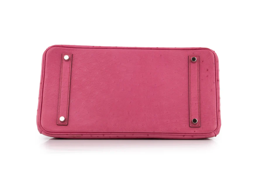 Hermès Birkin 35 Ostrich Rose Poure PHW - Image 5