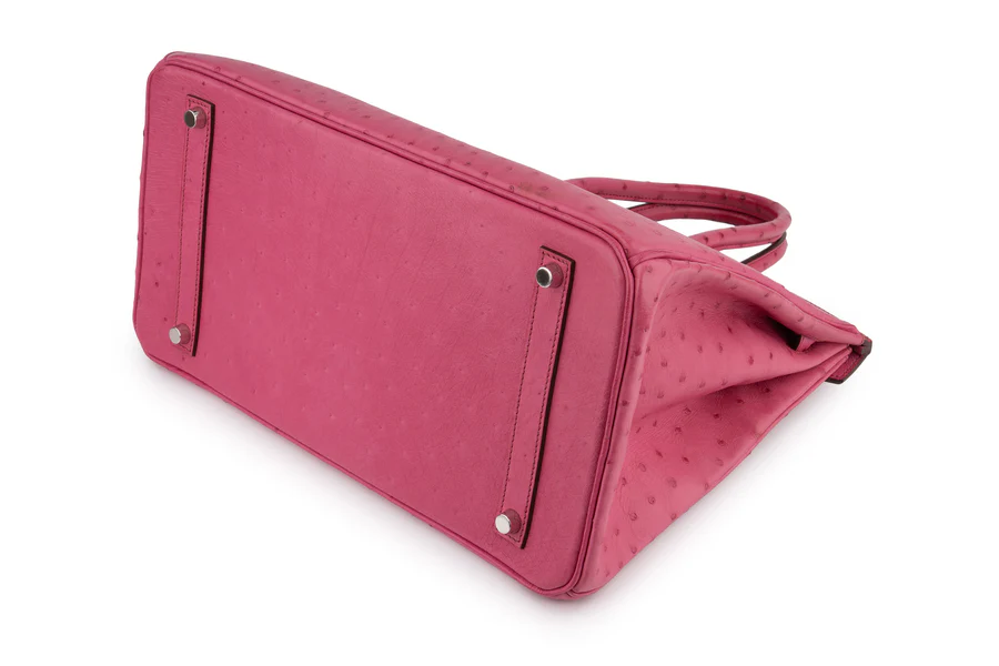 Hermès Birkin 35 Ostrich Rose Poure PHW - Image 7