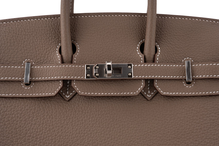 Hermès Birkin 25 Togo Etoupe PHW - Image 7