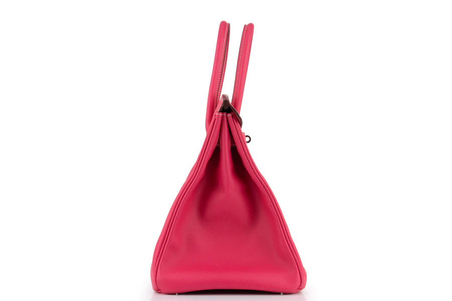 Hermès Birkin 35 Retourne Epsom Rose Tyrian PHW - Image 5