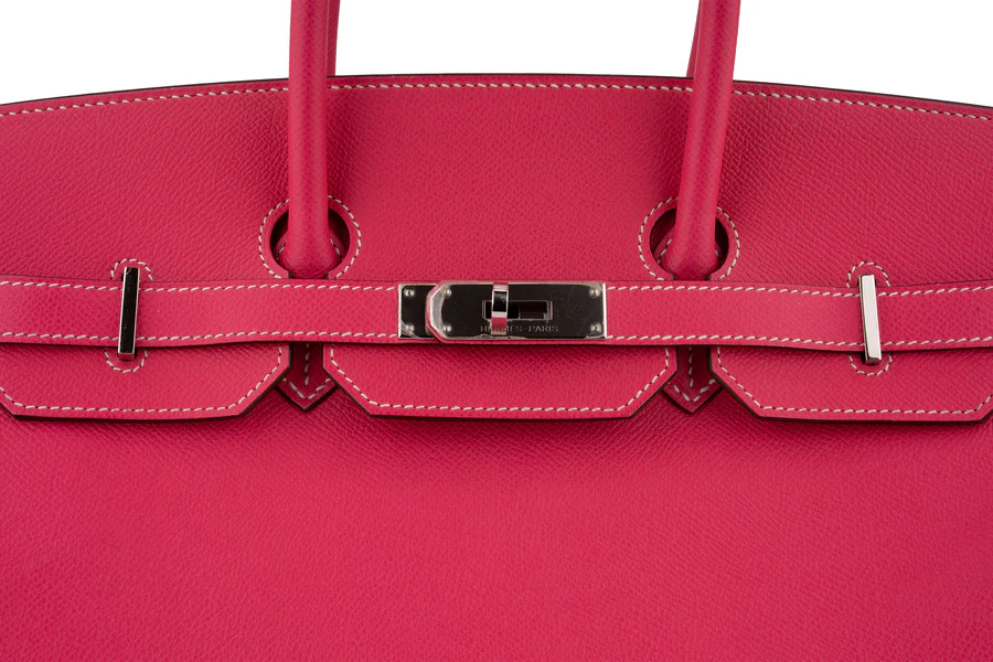 Hermès Birkin 35 Retourne Epsom Rose Tyrian PHW - Image 7