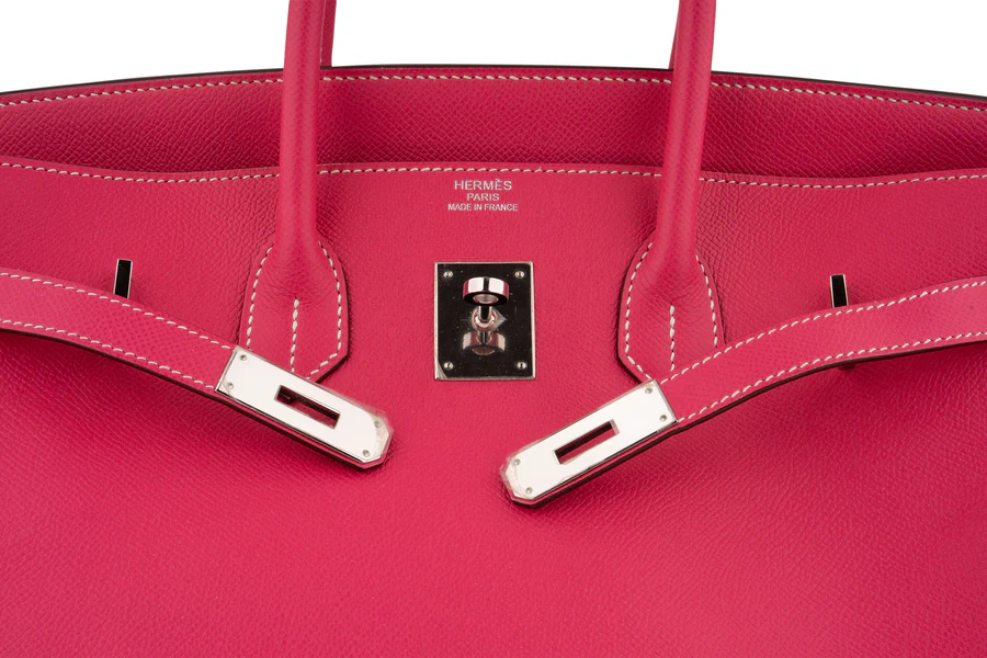 Hermès Birkin 35 Retourne Epsom Rose Tyrian PHW - Image 8