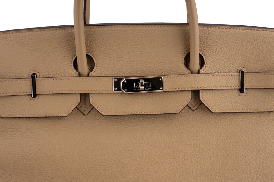 Hermès Birkin 40 Clemence Pousiere PHW - Image 6