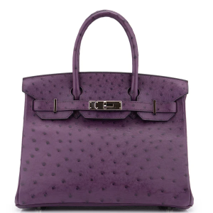 Hermès Birkin 30 Ostrich Violine PHW