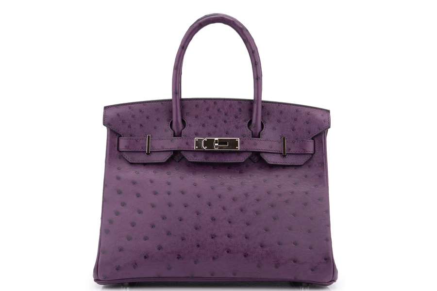 Hermès Birkin 30 Ostrich Violine PHW