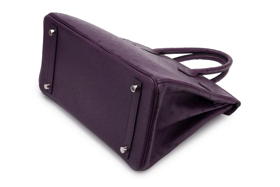 Hermès Birkin 30 Ostrich Violine PHW - Image 12