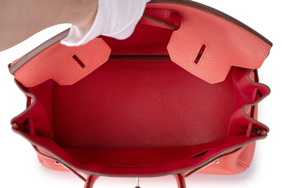 Hermès Birkin 35 Clemence Bougainvillea PHW - Image 9