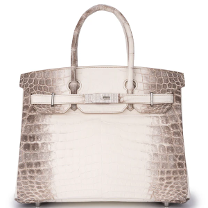 Hermès Birkin 30 Exotic Himalaya Blanc Crocodile Niloticus White Gold And Diamond