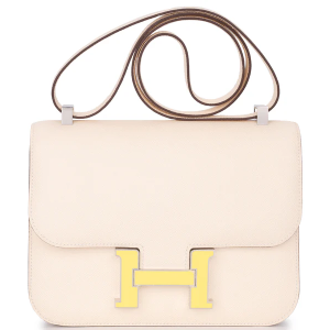 Hermès Constance 24 Epsom Nata/jaune PHW