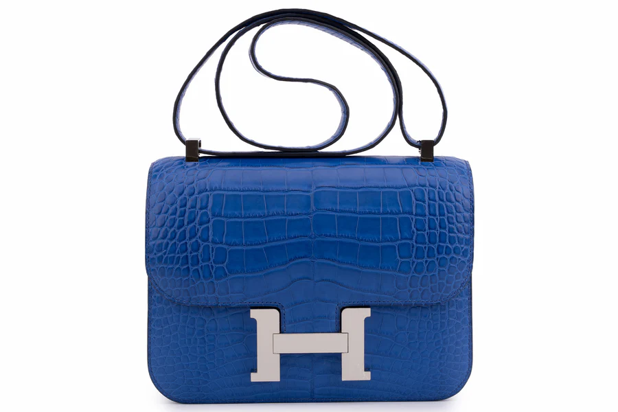 Hermès Constance 24 Exotic Mississippiensis Bleu Royal PHW