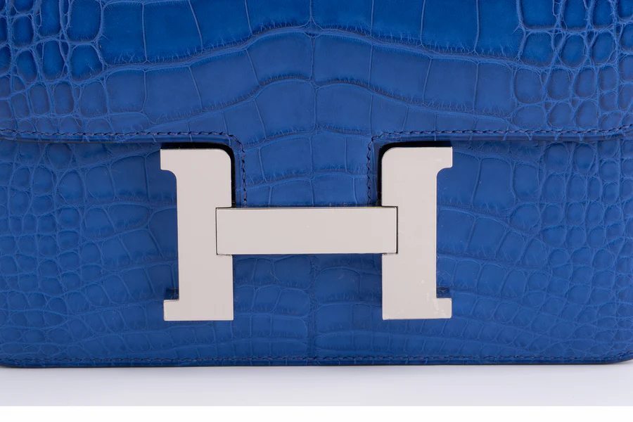 Hermès Constance 24 Exotic Mississippiensis Bleu Royal PHW - Image 7