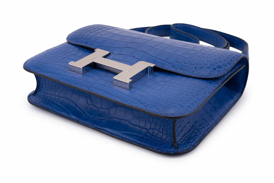 Hermès Constance 24 Exotic Mississippiensis Bleu Royal PHW - Image 8