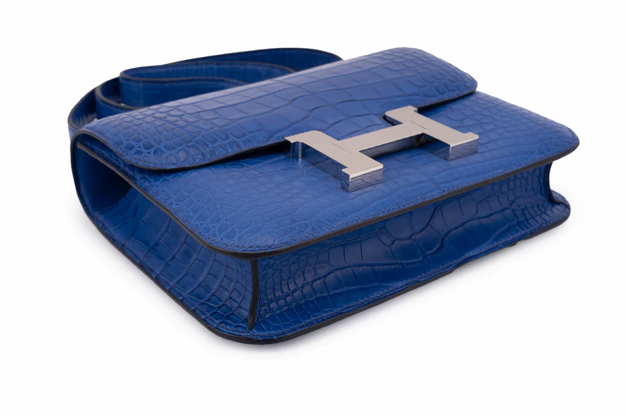 Hermès Constance 24 Exotic Mississippiensis Bleu Royal PHW - Image 9