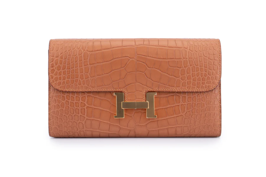 Hermès Constance To Go Exotic Crocodile Gold GHW