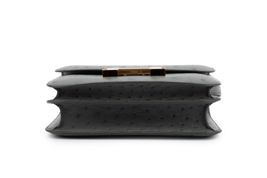 Hermès Constance 18 Exotic Ostrich Vert Amande GHW - Image 6