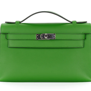Hermès Mini Kelly Pochette Swift Vert Yucca PHW