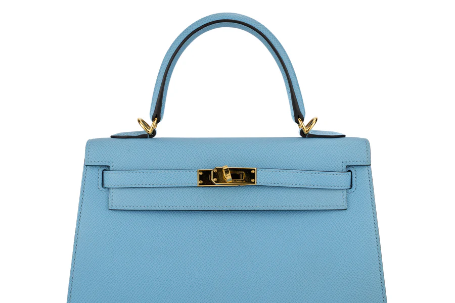 Hermès Kelly 25 Sellier Epsom Celeste GHW - Image 7