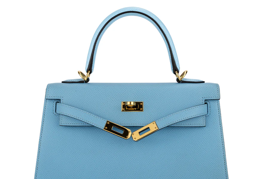 Hermès Kelly 25 Sellier Epsom Celeste GHW - Image 8