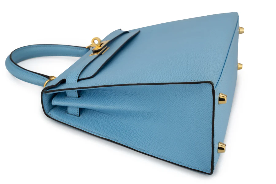 Hermès Kelly 25 Sellier Epsom Celeste GHW - Image 9