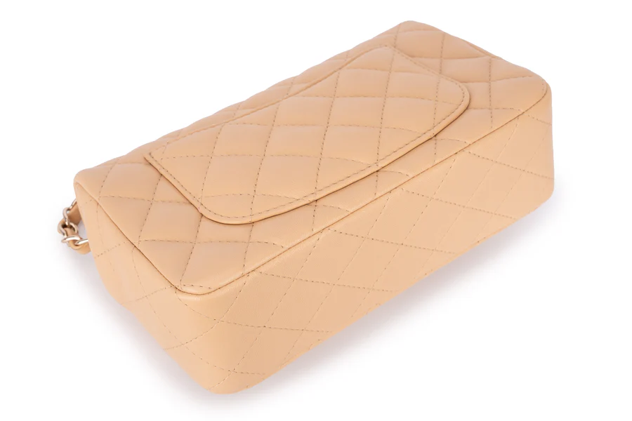 Chanel Mini Rectangle Flap Lambskin Beige LGHW - Image 3