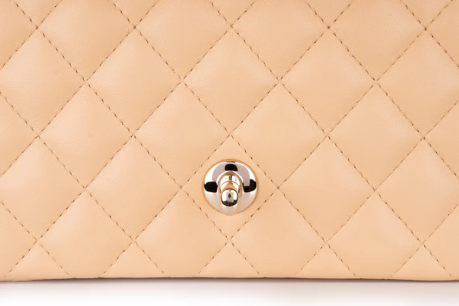 Chanel Mini Rectangle Flap Lambskin Beige LGHW - Image 9